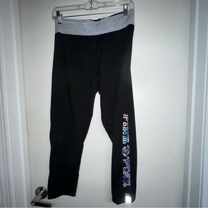 Large PINK cropped leggings